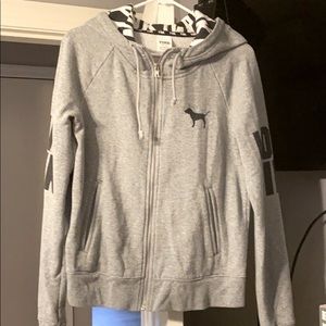 Victoria Secret Pink Gray Hoodie